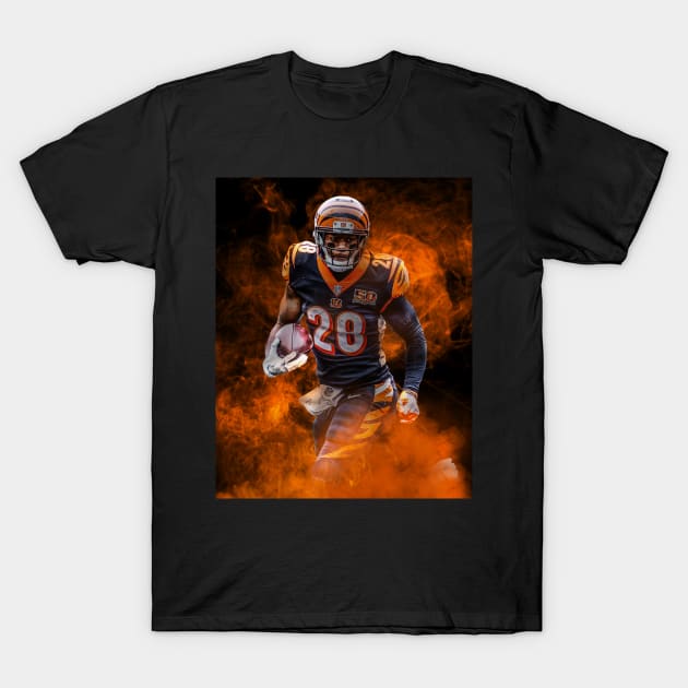 Joe Mixon Cincinnati Sports Art T-Shirt by JRoseGraphics